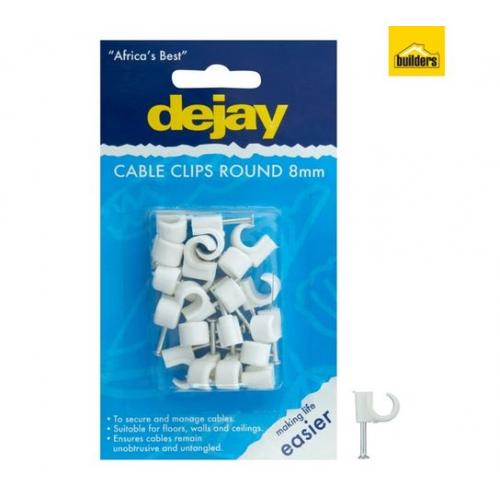 Dejay M8 Cable Clip Round (20 Pack)