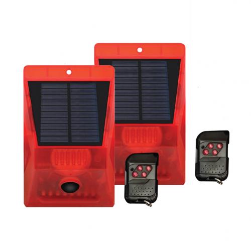 Solar Motion Detector Alarm with remote (Pack of 2)