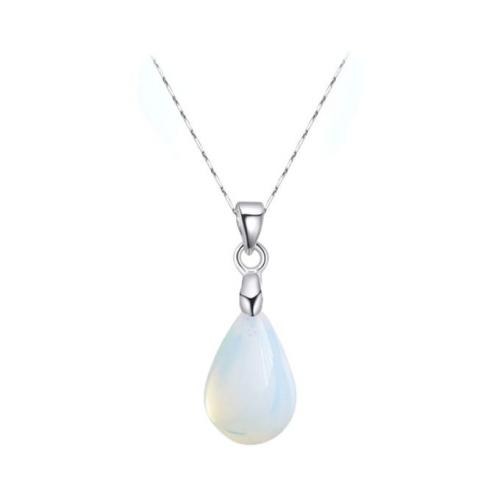 Natural Moonstone Drop Necklace - Birthstone for June