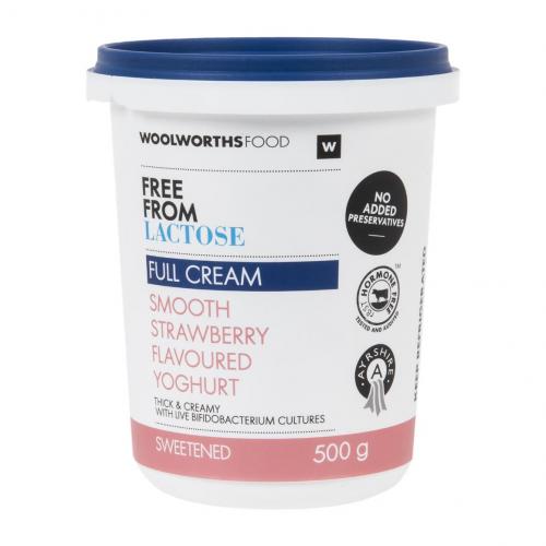 Lactose Free Full Cream Ayrshire Strawberry Yoghurt 500 g