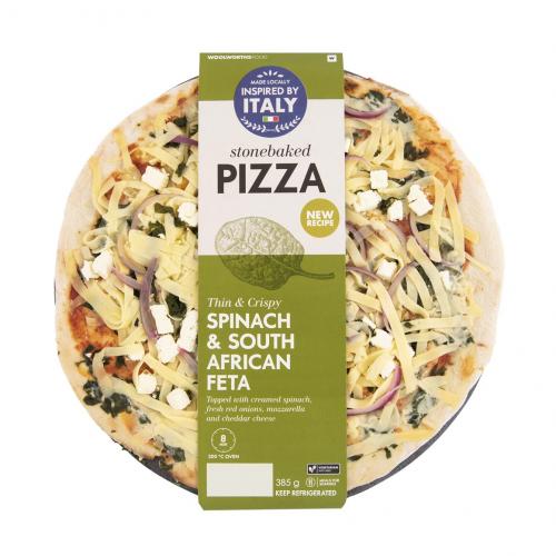 Stonebaked Spinach & South African Feta Pizza 385 g