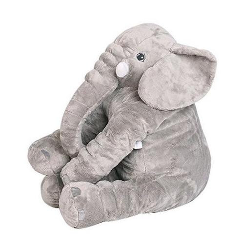 Elephant Pillow - Light Grey (Size: L)