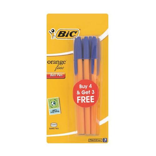 BIC Orange Fine 4+3 Blue Ink
