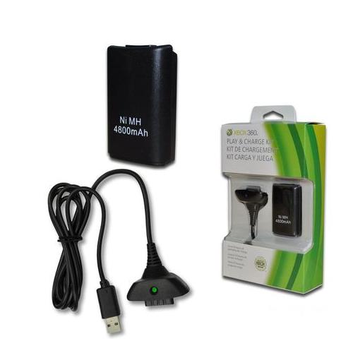 Xbox 360 Play Charge Kit Black - (Import Games Accessory)