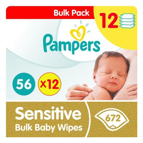 Pampers Sensitive Bulk Wipes - 12 x 56 - 672 Wipes - Bulk Pack