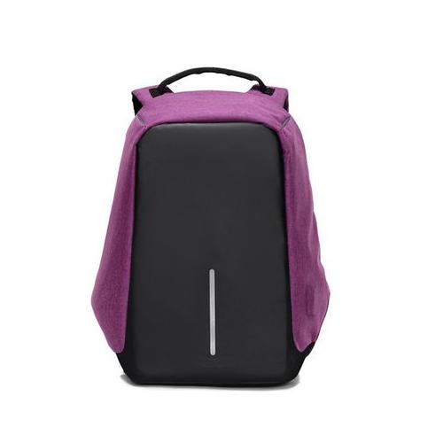 Outdoor Anti-theft Travel Bag with USB Charging Port - Purple