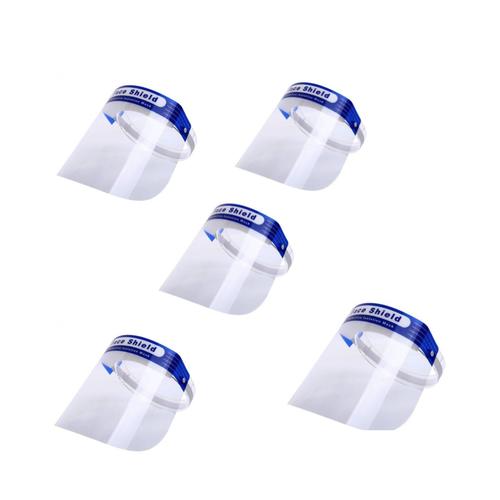 Pack of 5 Face Shields Extra Wide Adjustable