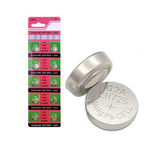 KT&SA LR726/ AG2 / 396A batteries Cell Watch Battery Pack of 10