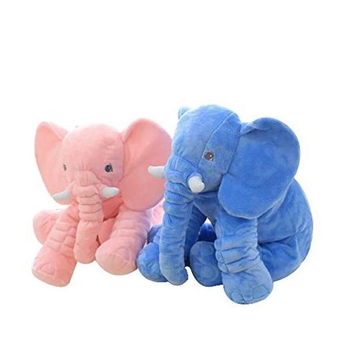 Elephant Pillow Set - Pink & Blue