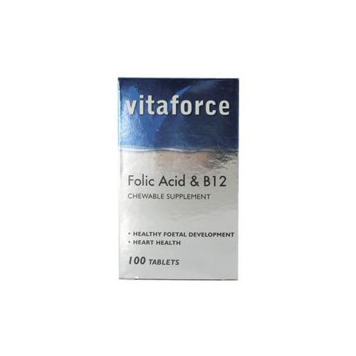 Vitaforce Folic Acid & B12 Tablets 100