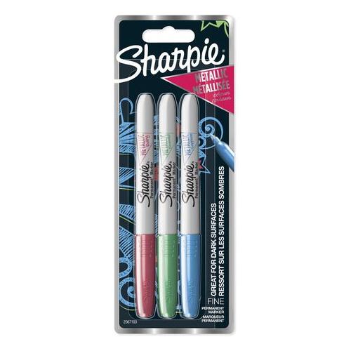 Sharpie Fine Metallic permanent markers 3pk