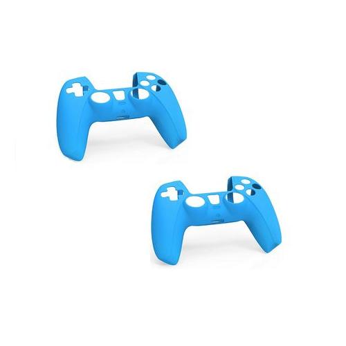 ASO 2 Pack PS5 Controller Skin Protector Grip Cover with 2 Thumb Grip - Blue