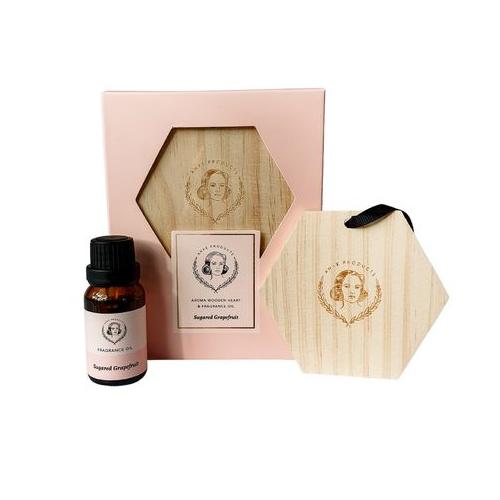 Anke Products - Sugared Grapefruit Wooden Hexagon & Essential Oil