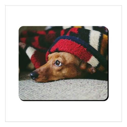 Mouse Pad - Doggie Under Blanket