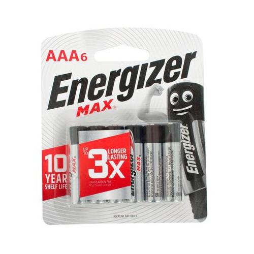 Energizer E92BP6 MAX Alkaline AAA Battery Card 6