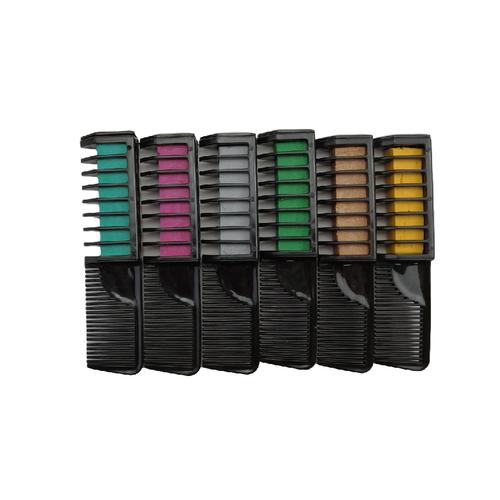 Hair Chalk Combs - Set of 6