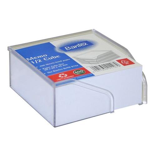 Bantex Memo Half Cube Plastic Holder - White