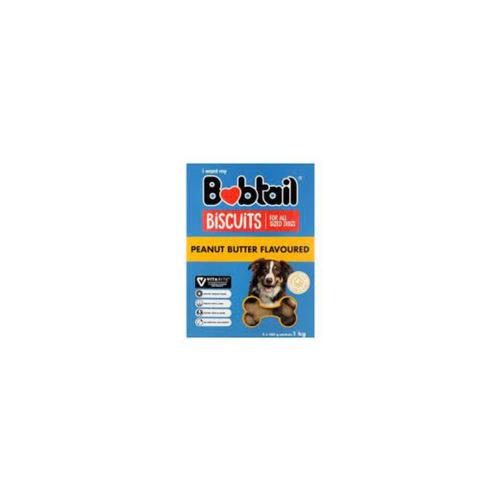 Bobtail - Peanut Butter Flavoured Dog Biscuits - 1kg