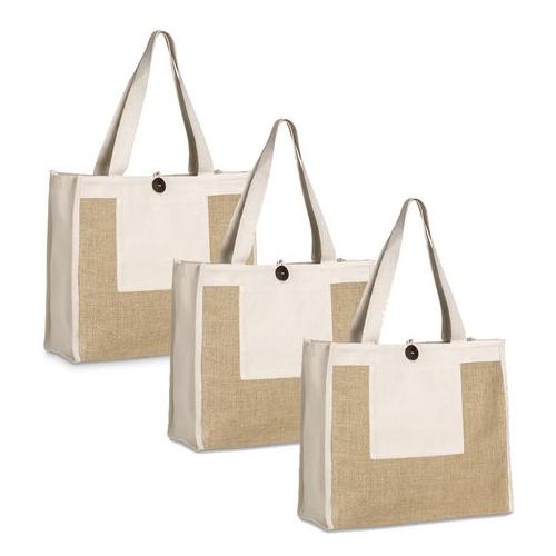Love & Sparkles 3 Pack Blank Cotton Jute Eco Totes