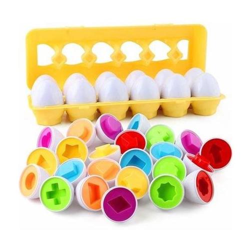 Play Eggs Baby Toddler Montessori Matching Sorting Shapes Puzzle Toy Set
