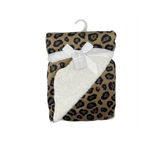 Mothers Choice Micromink Furlined Baby Blanket – Leopard Print