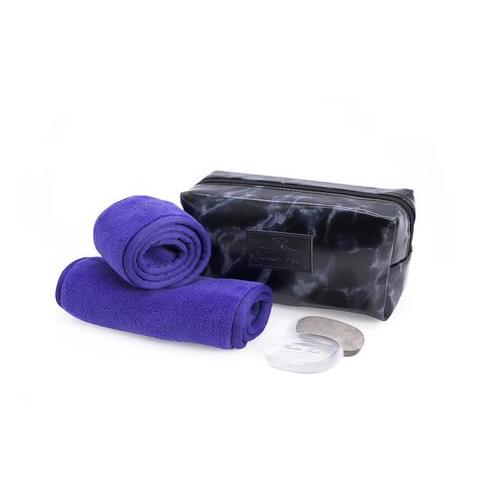 Wonder Towel Black Marble Luxury Cosmetic Bag Collection - Purple
