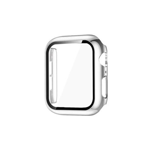 Hard Case and Glass Screen Protector for Apple Watch - 45mm Silver