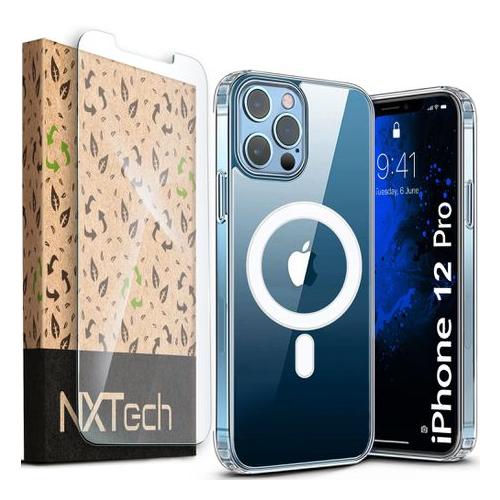 NXTech iPhone 12 Pro MagSafe Clear Case & Tempered Glass Screen Protector