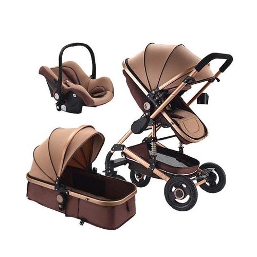GB 3 in 1 Foldable Baby Carriage-Khaki