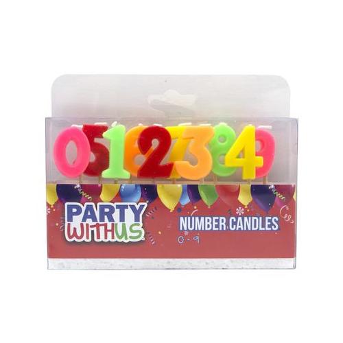 Party with Us Number Candles 0 to 9