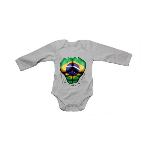 Brazil Ripped Shirt Effect - Long Sleeve - Baby Grow