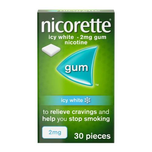 Nicorette Gum Icy White 2mg 30 pieces