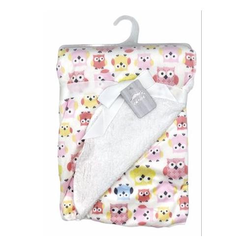 Baby Blanket - Pink Owl