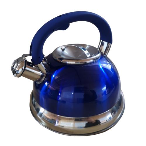 3L Stove Top Stainless Steel Whistling Kettle - Blue