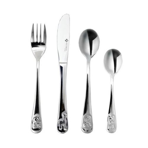 4Pc Baby Cutlery Set - Safari