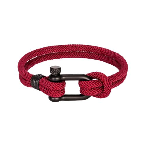 YALLI Men /Women Nylon Nautical Rope Bracelet Maroon