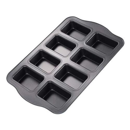 Baking Pan 8 Cup 36x24x3.5ccm Mini Loaf/Brownie Carbon Steel -Bakers Basics