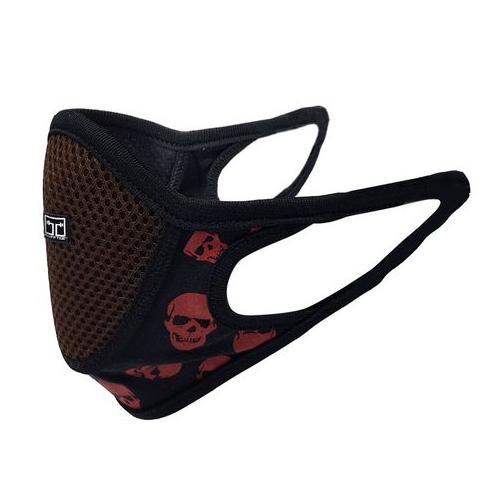 Bufftee Skull Face Mask 3 Layer Reusable Face Mask with Mesh Panel - Blood