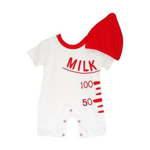 Baby Romper - Milk Bottle with Hat