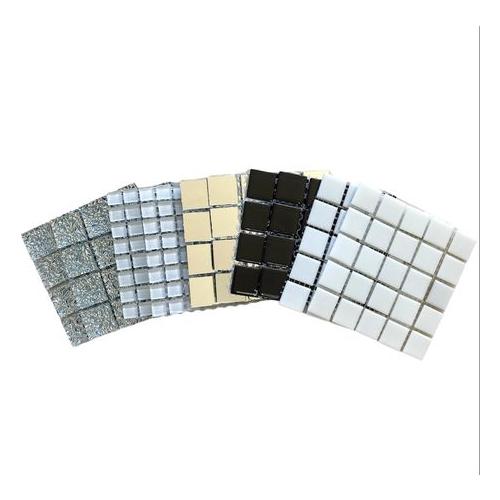 Mosaic Tiles Silver, Black and White (small tiles for crafting)