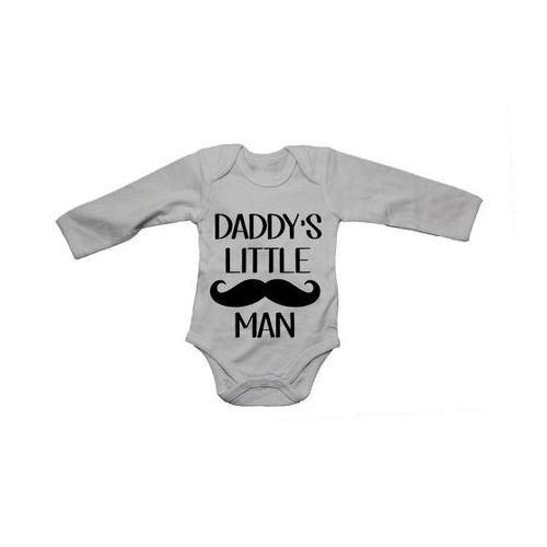 Daddy's Little Man - Mustache - LS - Baby Grow