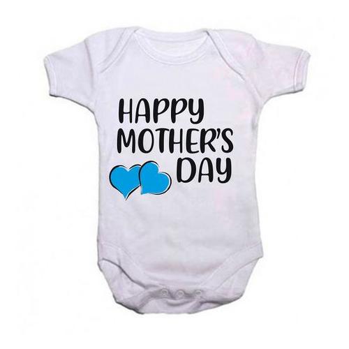 Qtees Africa Happy Mothers Day Boy Baby Grow