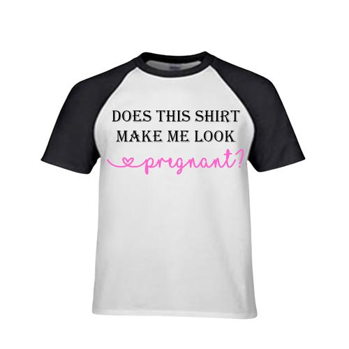 Pregnancy Announcement Shirt-Black & White Printed Shirt-Does This Shirt?