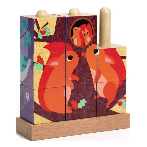 Djeco Wooden Block Puzzle - Puzz up Forest