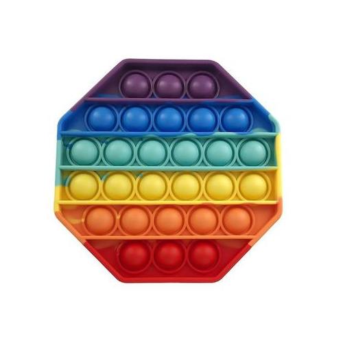 Rainbow Octagon Pop It Bubble Fidget Toy