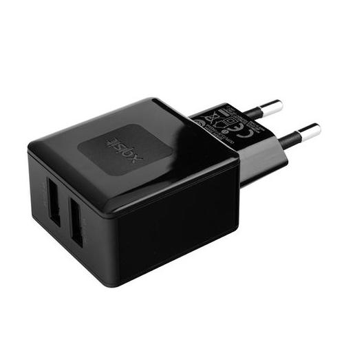 Xqisit T/Charger 3-4A(Android) Dual USB - Black