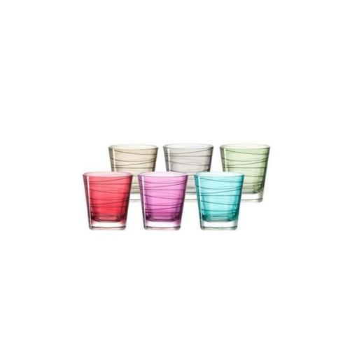 Drinking Glass Tumbler in Assorted Colours VARIO Set of 6