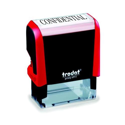 Trodat 4911 S-Printy - Stock Text Stamp - Confidential Black Ink