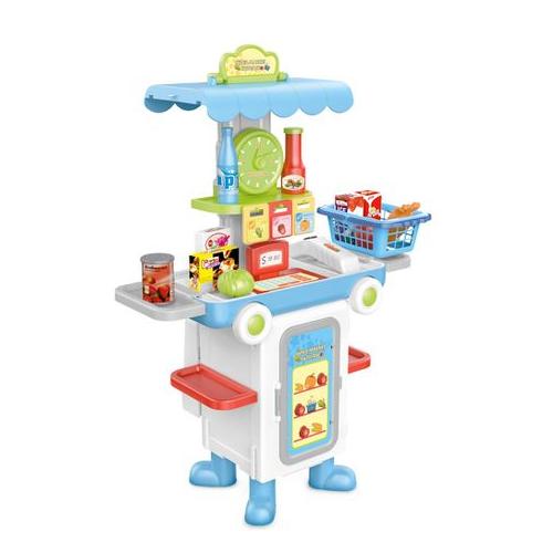 Time2Play Shopping Food Bus Set Blue