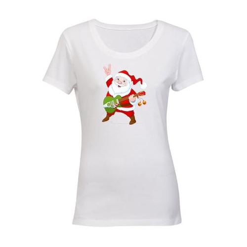 Rocking Santa - Christmas - Ladies - T-Shirt